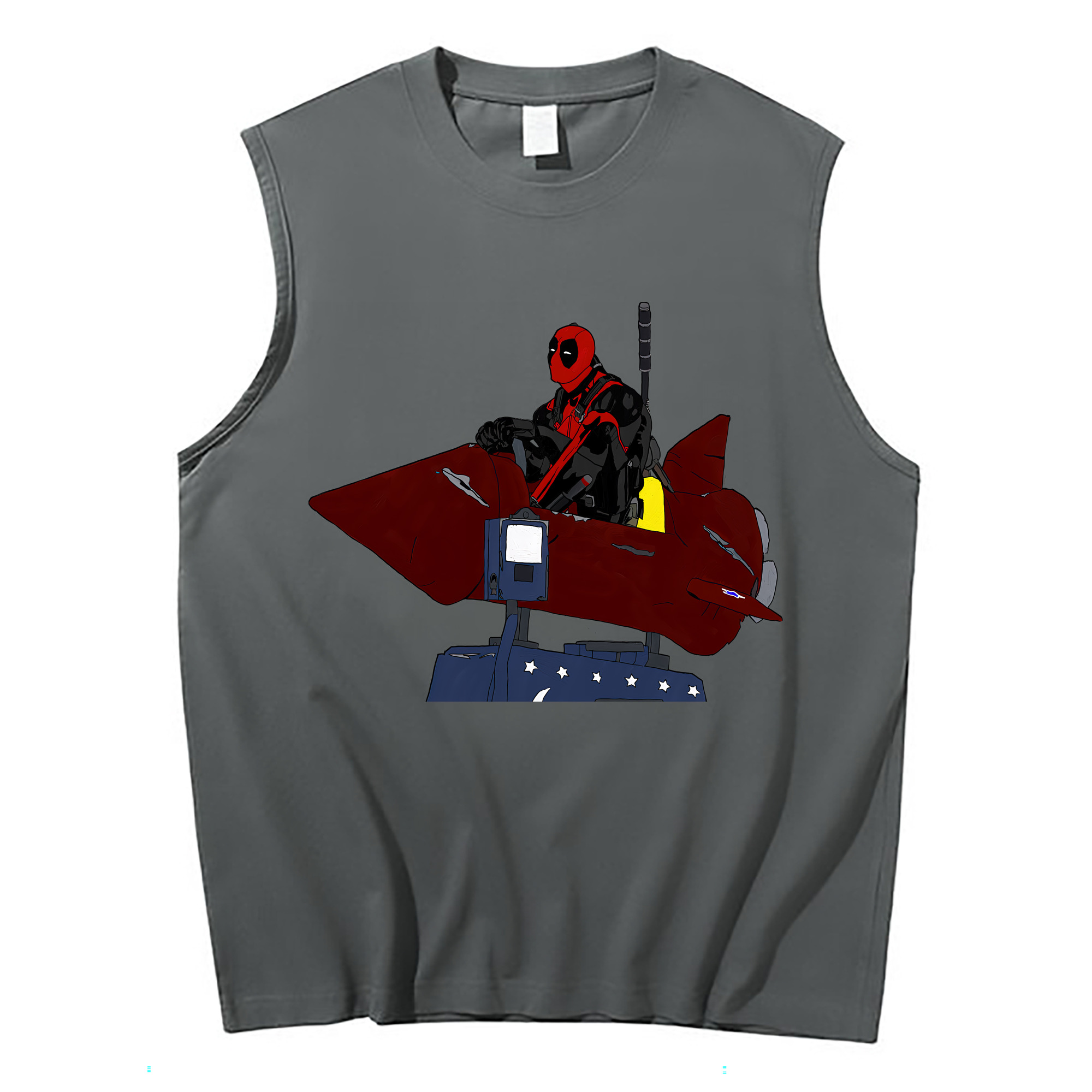 （画像用） Deadpool デッドプール コットン100％タンクトップ（フロントプリント）